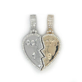 Heart 2-Piece Connection Pendant - White Carat - USA & Canada